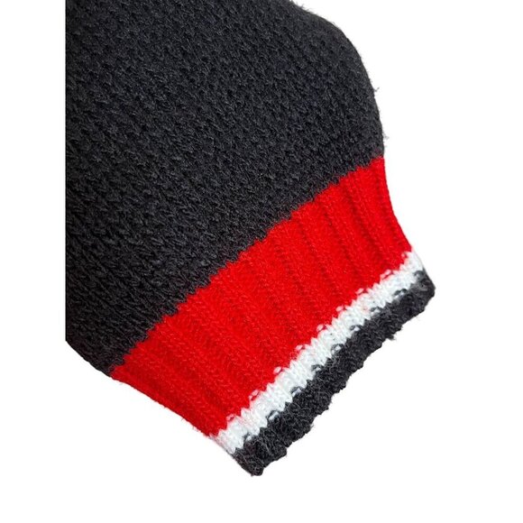 Dana Scott Sweater M Red Patchwork Floral Old Money Classic Resort Preppy 80s - Picture 3 of 10